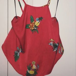 Forever21 Floral cropped tank